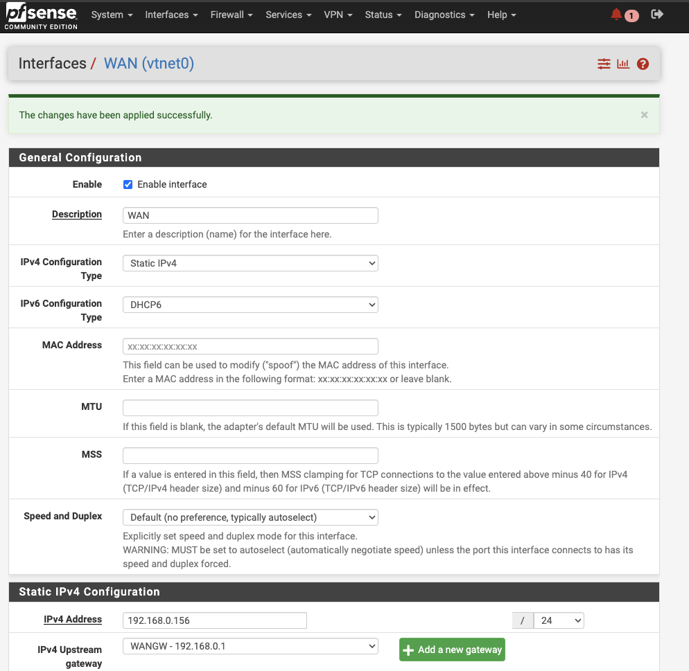 WAN Configuration